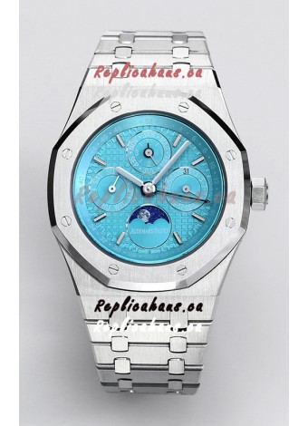 Audemars Piguet Royal Oak Perpetual Calendar Swiss Replica 904L Steel - Tiffany Blue Dial