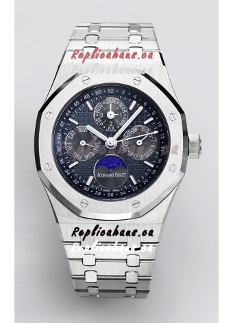 Audemars Piguet Royal Oak Perpetual Calendar Swiss Replica 904L Steel - Navy Blue Dial 