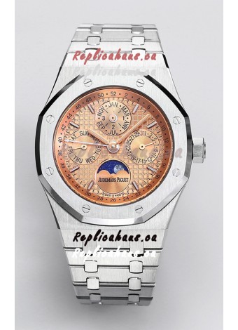 Audemars Piguet Royal Oak Perpetual Calendar Swiss Replica 904L Steel - Champange Dial