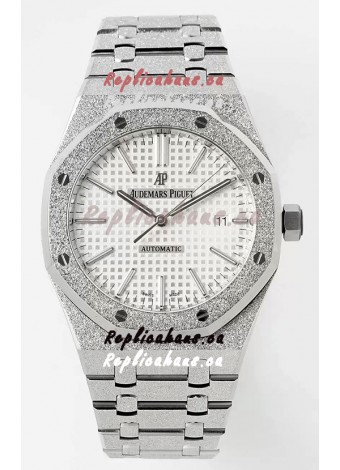 Audemars Piguet Royal Oak 15410BC 41MM White Dial 904L Steel CALIBRE 3120 Movement 1:1 Mirror Replica