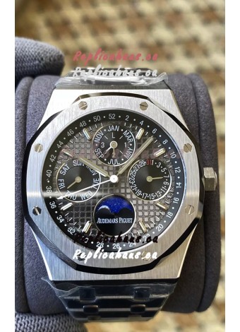 Audemars Piguet Royal Oak Perpetual Calendar Swiss Replica 904L Steel in Grey Dial 