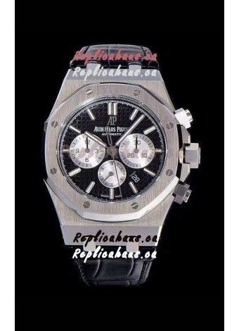 Audemars Piguet Royal Oak Chronograph Black Dial 904L Steel 1:1 Mirror Replica