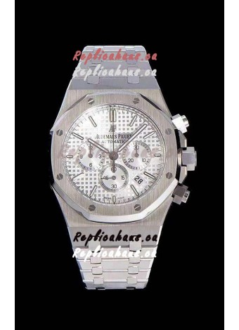Audemars Piguet Royal Oak Chronograph White Dial 904L Steel 1:1 Mirror Replica