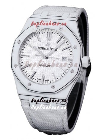 Audemars Piguet Royal Oak Ref.15400 Forged Carbon Casing Watch White Dial in 1:1 Mirror Replica