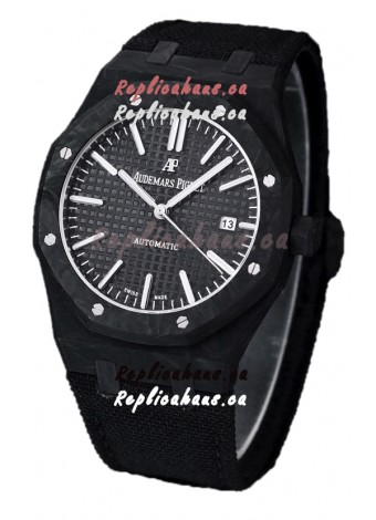 Audemars Piguet Royal Oak Ref.15400 Forged Carbon Casing Watch Black Dial in 1:1 Mirror Replica