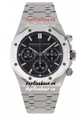 Audemars Piguet Royal Oak Chronograph 1:1 Mirror Replica - 904L Steel in Black Dial 41MM