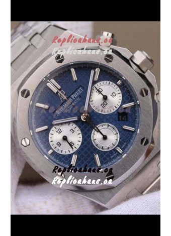 Audemars Piguet Royal Oak Chronograph Blue Dial Steel Strap Swiss Replica Watch