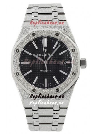 Audemars Piguet Royal Oak Frosted 37MM Self-Winding Black Dial 1:1 Mirror Replica Watch