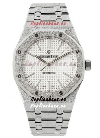 Audemars Piguet Royal Oak Frosted 37MM Self-Winding White Dial 1:1 Mirror Replica Watch