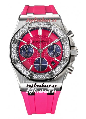 Audemars Piguet Royal Oak Offshore Pink Dial Chronograph 37MM - Swiss Replica Watch 