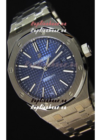 Audemars Piguet Royal Oak 41MM Blue Dial Steel Strap - 1:1 Mirror Ultimate Edition