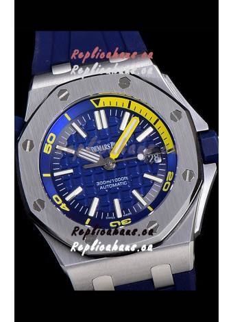 Audemars Piguet Royal Oak Diver Swiss Replica Watch Blue Dial 1:1 Quality 3120 Movement 904L Steel 