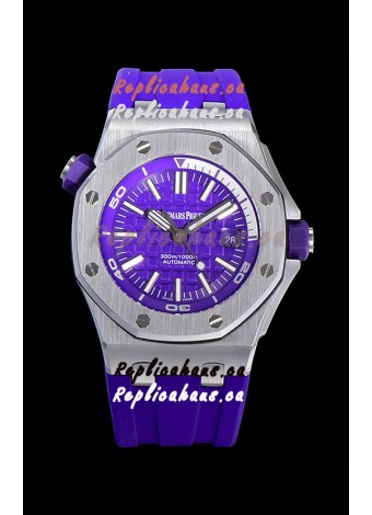 Audemars Piguet Royal Oak Diver Swiss Replica Navy Blue Dial 1:1 Quality 3120 Movement 904L Steel 