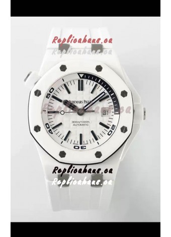 Audemars Piguet Royal Oak Offshore Ceramic 1:1 Ultimate Swiss Replica Watch White Dial Cal.3102 Movement