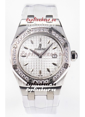 Audemars Piguet Royal Oak 33MM 904L Steel Quartz White Dial Swiss Replica Watch