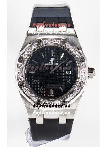 Audemars Piguet Royal Oak 33MM 904L Steel Quartz Black Dial Swiss Replica Watch