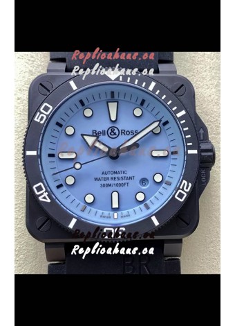 Bell & Ross BR03-92 Divers Edition PVD Coated 1:1 Mirror Replica Blue Dial