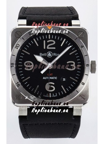 Bell & Ross BR03-93 GMT Edition Black Dial 1:1 Mirror Replica Watch 