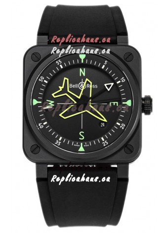 Bell and Ross BR03 Gyrocompass PVD Coated Swiss Replica Watch 41MM