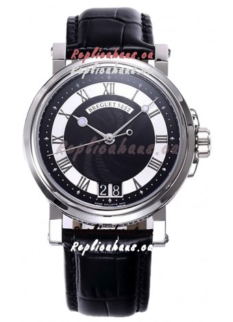 Breguet Marine Automatic Big Date 5817 Stainless Steel Watch with in Black Dial 