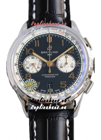 Breitling Premier B01 Chronograph 42 Edition Steel Casing Blue Dial - 1:1 Mirror Replica Watch