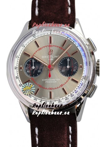 Breitling Premier B01 Chronograph 42 Edition Steel Casing Steel Dial - 1:1 Mirror Replica Watch