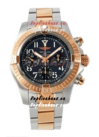 Breitling Avenger B01 Chronograph 45 Two Tone Rose Gold 1:1 Mirror Swiss Replica Watch 