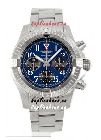 Breitling Avenger B01 Chronograph 45 Stainless Steel Blue Dial 1:1 Mirror Swiss Replica Watch 