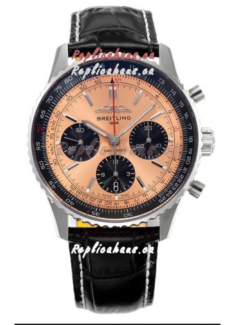 Breitling Navitimer B01 Chronograph 43 Copper Dial - 904L Steel Casing 1:1 Mirror Swiss Replica