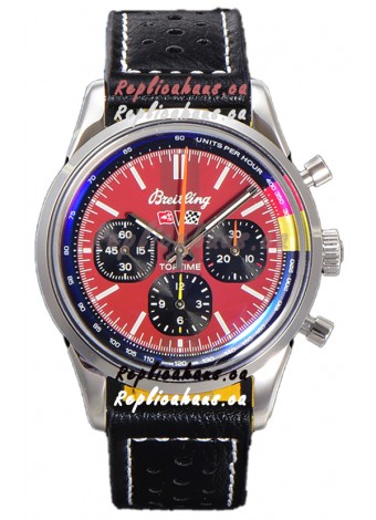 Breitling Top Time B01 Chevrolet Corvette Leather Strap 1:1 Mirror Swiss Replica Watch 