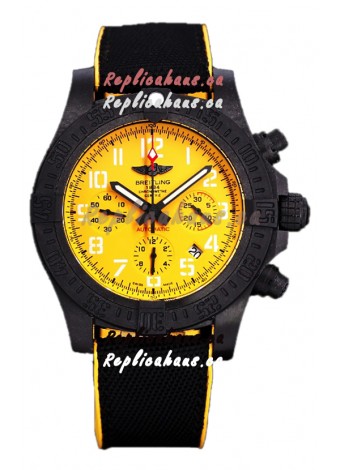 Breitling Avenger Hurricane Chronograph Yellow Dial 1:1 Mirror Swiss Replica Watch 