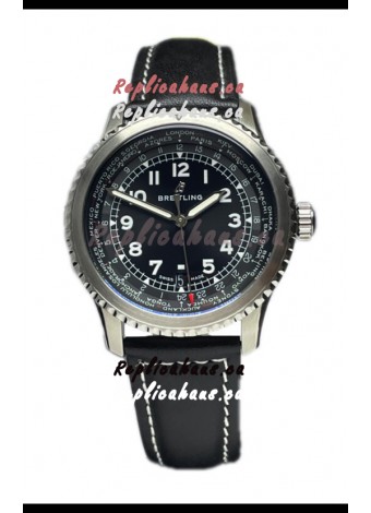 Breitling Navitimer Aviator 8 B35 Unitime Automatic 45 Black Dial 1:1 Mirror Swiss Replica Watch 