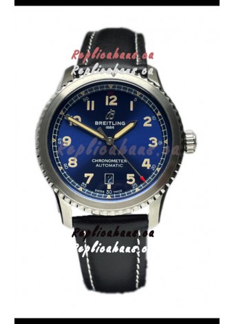 Breitling Navitimer Aviator 8 Automatic 41 Blue Dial 1:1 Mirror Swiss Replica Watch 