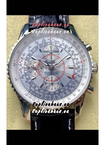 Breitling Montbrilliant Superclone Replica Watch in White Dial - 904L Steel Case