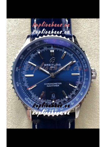 Breitling Navitimer 1 Automatic Swiss Replica Watch in Blue Dial - Leather Strap