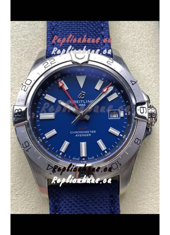 Breitling Avenger GMT Automatic 44 Swiss 1:1 Super Clone Replica Watch - Blue Dial 