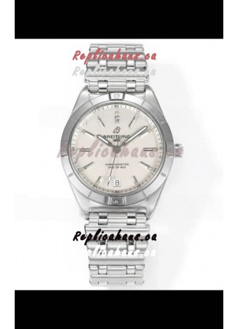Breitling Chronomat 36MM Stainless Steel Casing 1:1 Mirror Replica Watch White Dial
