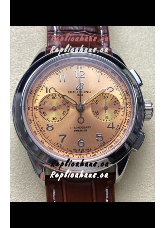 Breitling Premier B01 Chronograph 42 Edition Steel Casing Champange Dial - 1:1 Mirror Replica Watch