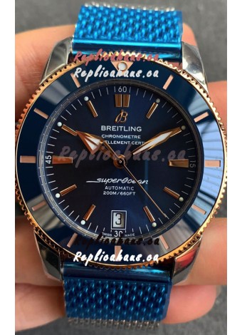 Breitling SuperOcean Heritage II B20 44MM Blue Dial Two Tone Bezel 1:1 Mirror Replica