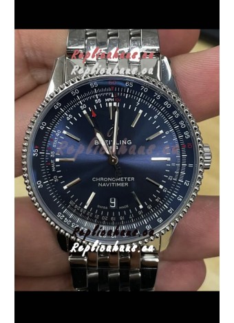 Breitling Navitimer 1 Automatic Swiss Replica Watch in Blue Dial - Steel Strap