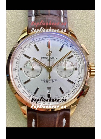 Breitling Premier B01 Chronograph 42 Edition Yellow Gold Casing - 1:1 Mirror Replica Watch