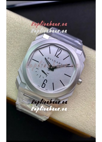 Bvlgari Octo Finissmo Edition 1:1 Mirror Replica 904L Stainless Steel Casing White Dial