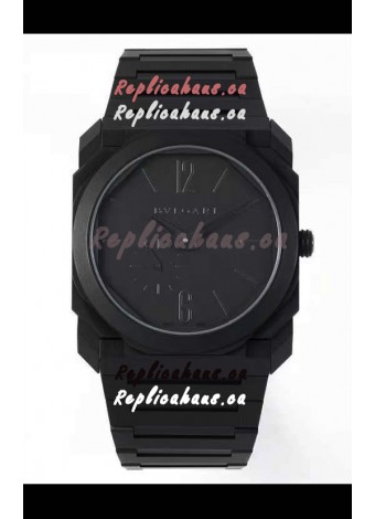 Bvlgari Octo Finissmo Edition 1:1 Mirror Replica Sandblasted DLC Coated Casing