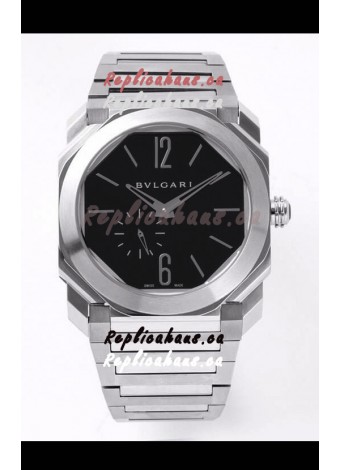 Bvlgari Octo Finissmo Edition 1:1 Mirror Replica 904L Stainless Steel Casing Black Dial