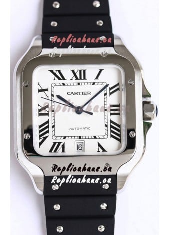 Santos De Cartier Stainless Steel Casing 1:1 Mirror Swiss Replica Watch 40MM