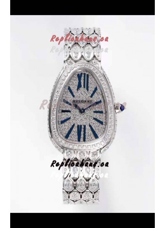 Bvlgari Serpenti Seduttori Edition Watch in Diamonds Steel Casing - 1:1 Mirror Replica