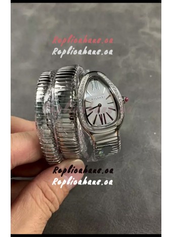 Bvlgari Serpenti Tubogas Double Spiral Stainless Steel Super Clone Replica Watch