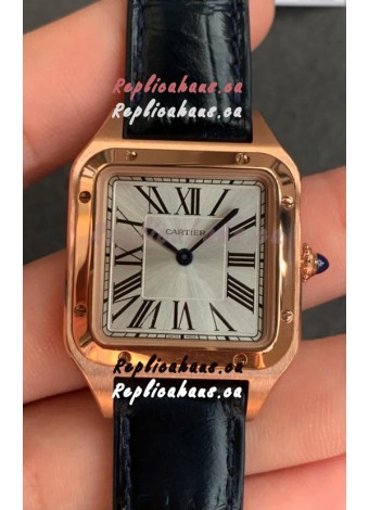 Cartier Santos Dumont 1:1 Mirror Swiss Replica Watch in Rose Gold Casing 38MM