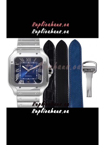 Cartier "Santos De Cartier" Mens XL 1:1 Mirror Replica Watch in 904L Steel Casing 