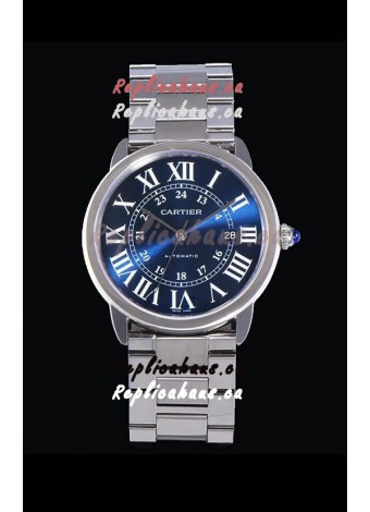 Cartier "Ronde De Cartier" 1:1 Mirror Replica 904L Stainless Steel Casing in Blue Dial